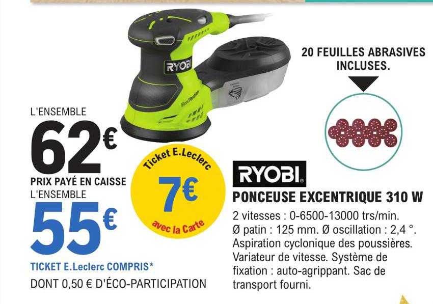 Ponceuse Excentrique 310 W Ryobi