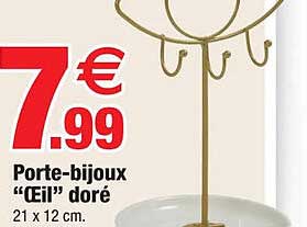 porte-bijoux "œil" doré