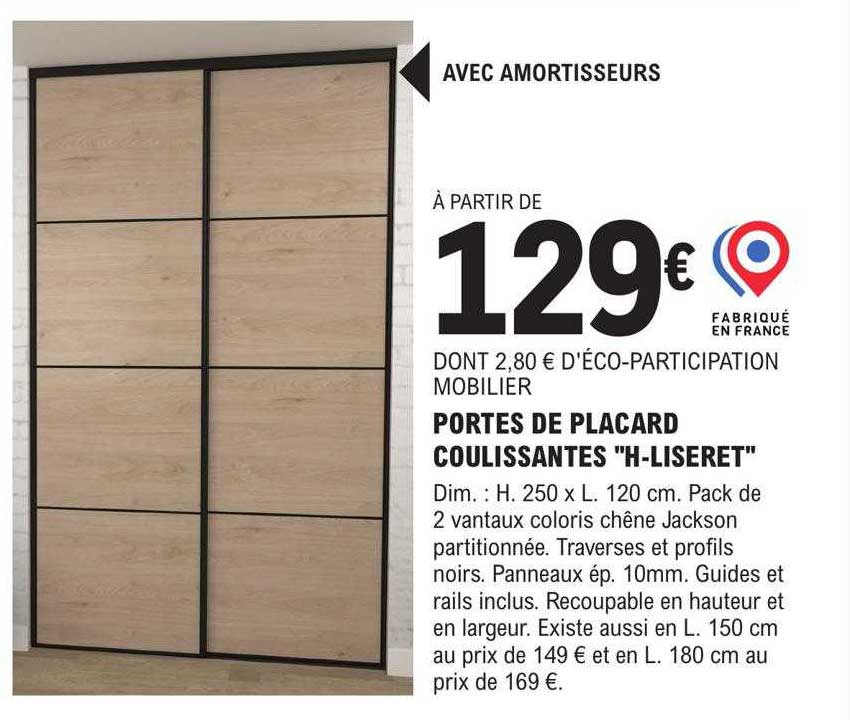Portes De Placard Coulissantes "h-liseret"