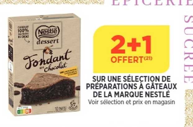 préparations à gâteaux de la marque nestlé