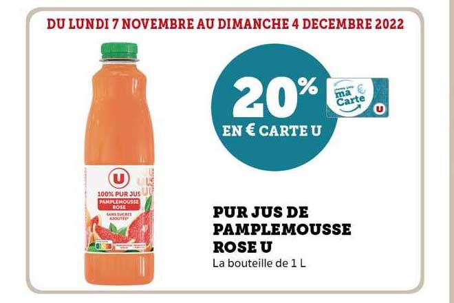 pur jus de pamplemousse rose u