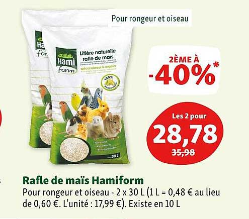 rafle de maïs hamiform