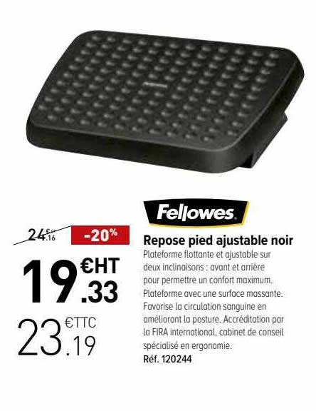 repose pied ajustable nor fellowes