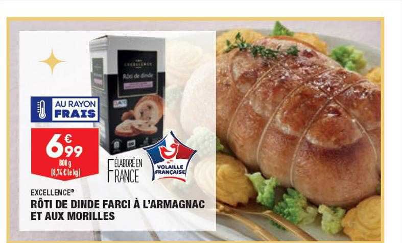 rôti de dinde farci à l'armagnac et aux morilles excellence