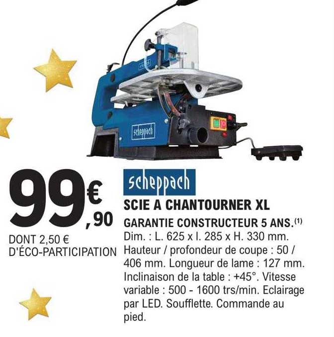 scie à chantourner xl scheppach