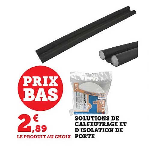 solutions de calfeutrage et d'isolation de porte