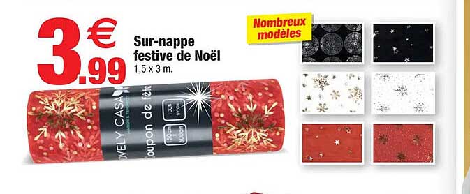 sur-nappe festive de noël