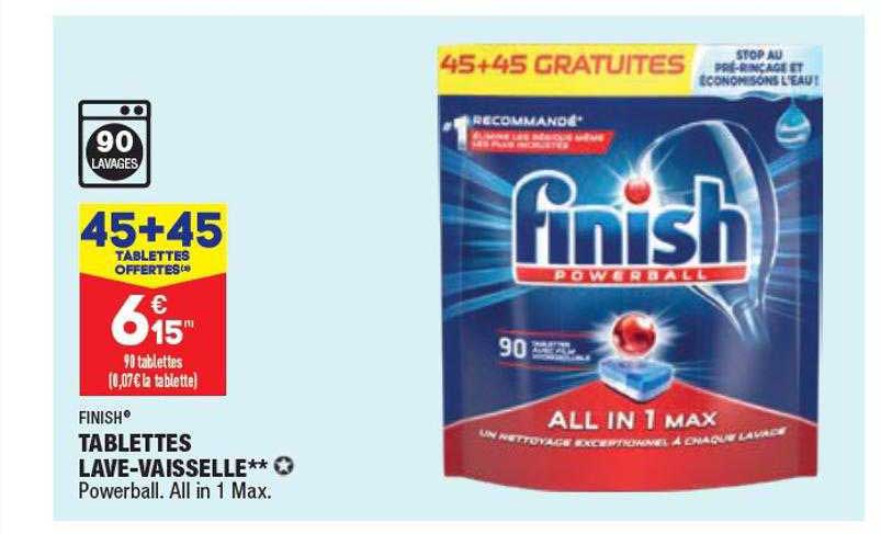 tablettes lave-vaisselle finish