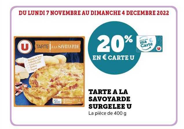 tarte à la savoyarde surgelée u