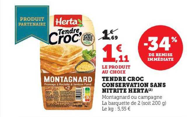 Tendre Croc Conservation Sans Nitrite Herta