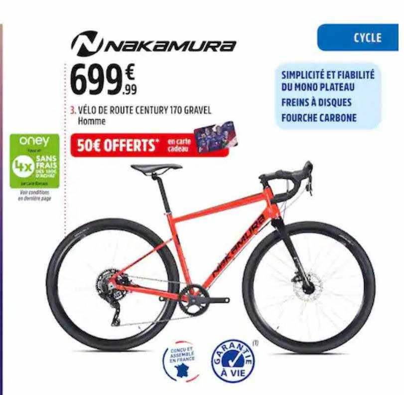 vélo de route century 170 gravel homme nakamura