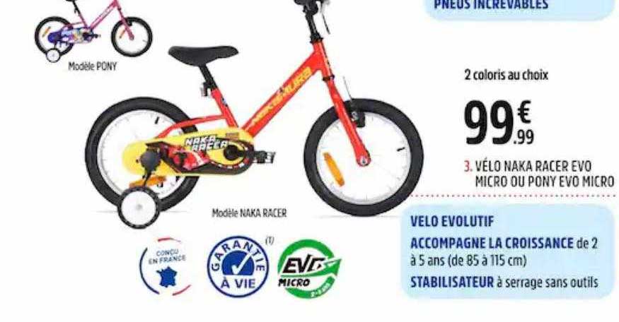 vélo naka racer evo micro ou pony evo micro
