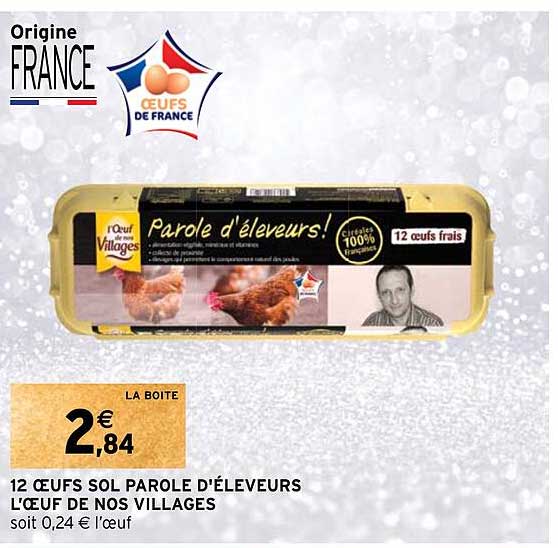 12 œufs sol parole d'éleveurs l'œuf de nos villages