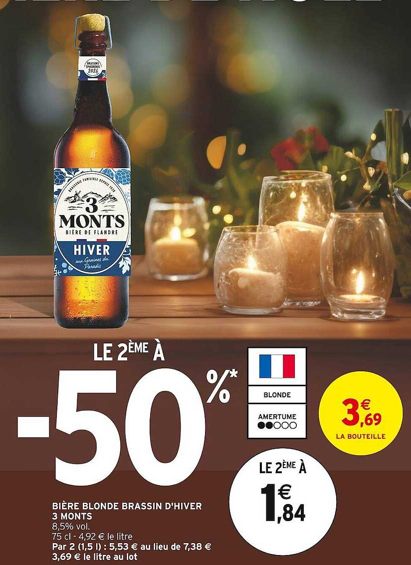 bière blonde brassin d'hiver 3 monts