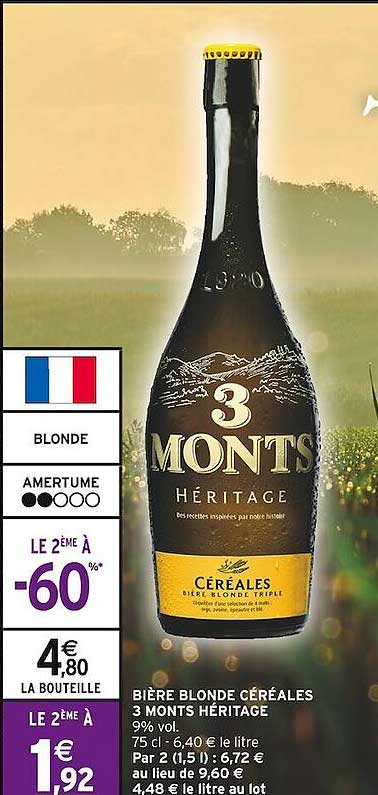 bière blonde céréales 3 monts héritage