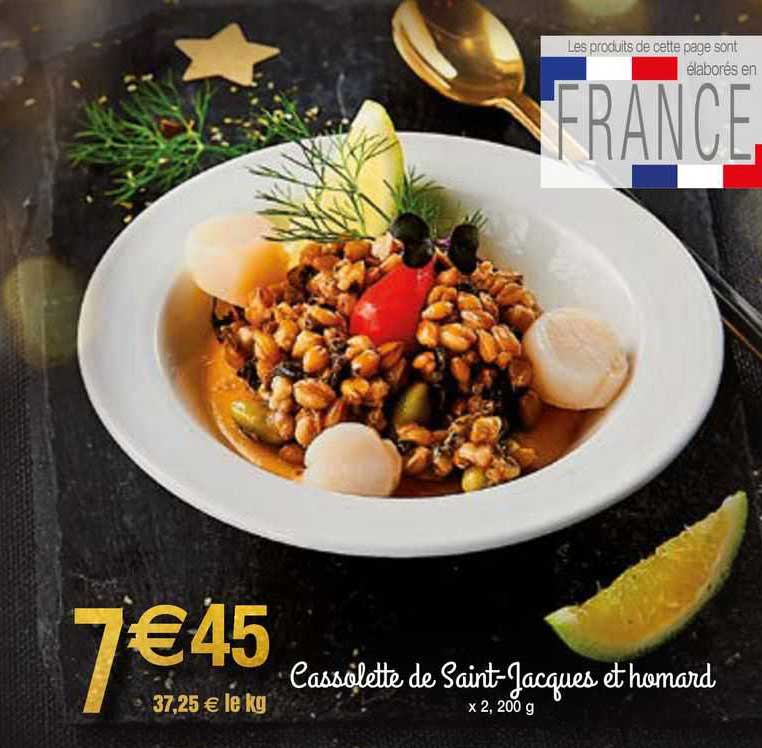 cassolette de saint-jacques et homard