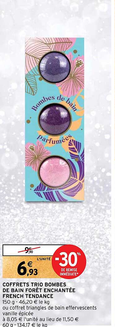 coffrets trio bombes de bain forêt enchantée french tendance