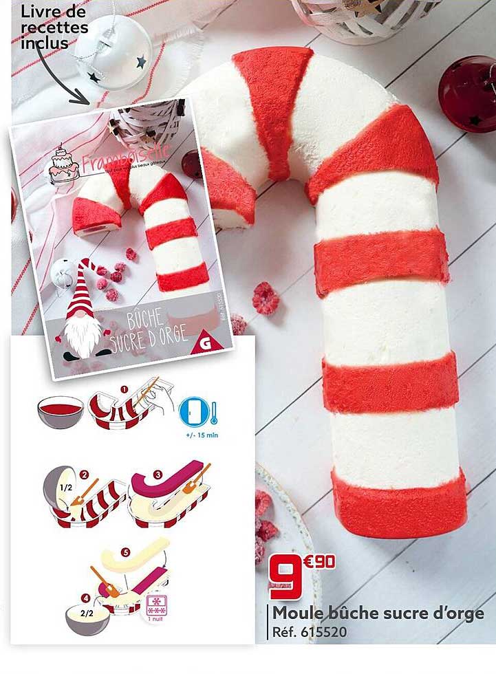 moule bûche sucre d'orge