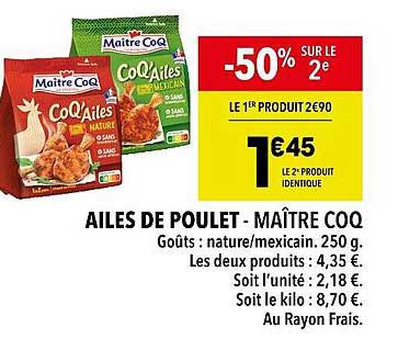 ailes de poulet - maître coq
