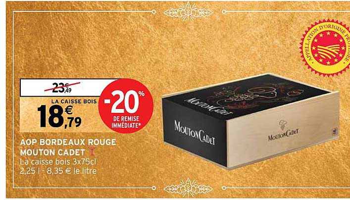 aop bordeaux rouge mouton cadet