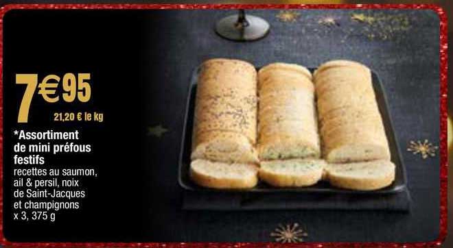 assortiment de mini préfous festifs