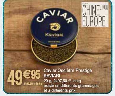 caviar osciètre prestige kaviari