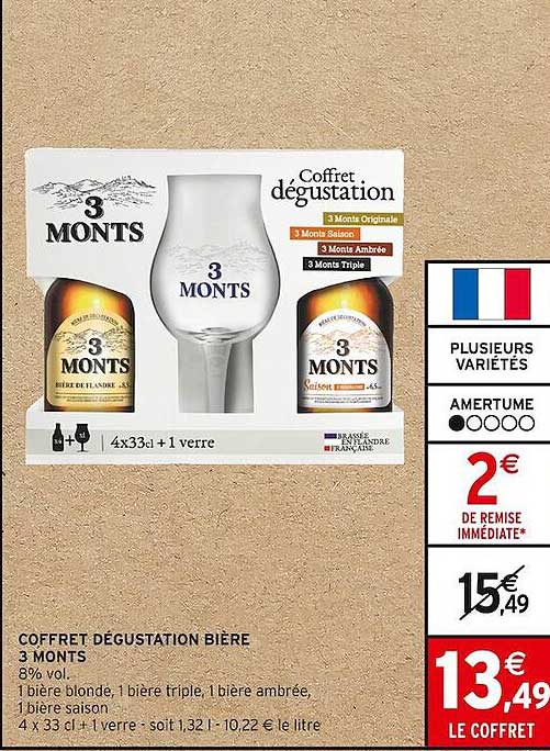 coffret dégustation bière 3 monts
