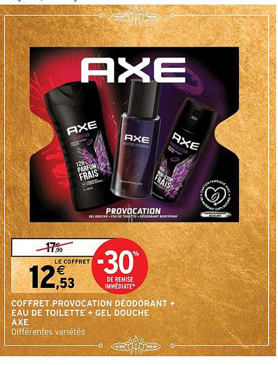 Coffret Provocation Déodorant + Eau De Toilette + Gel Douche Axe