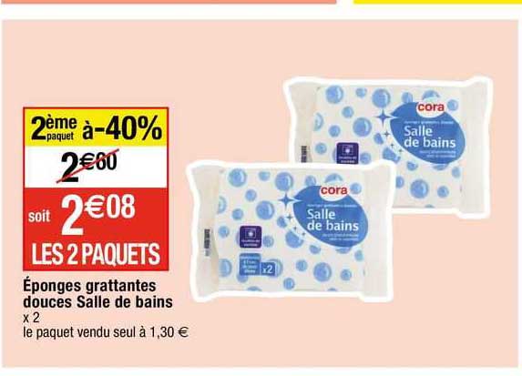 éponges grattantes douces salle de bains