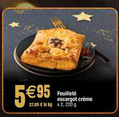 Feuilleté Escargot Crème