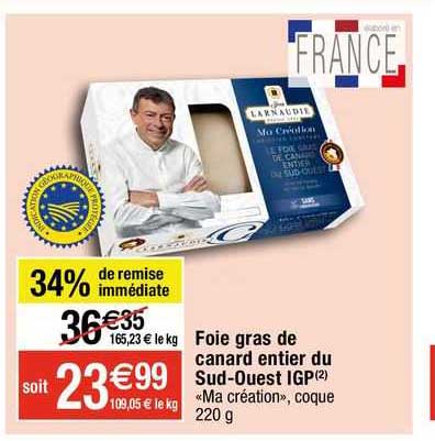 Foie Gras De Canard Entier Du Sud-ouest Igp