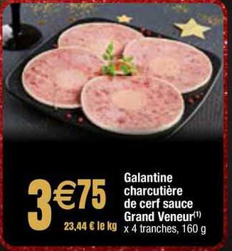 galantine charcutière de cerf sauce grand veneur