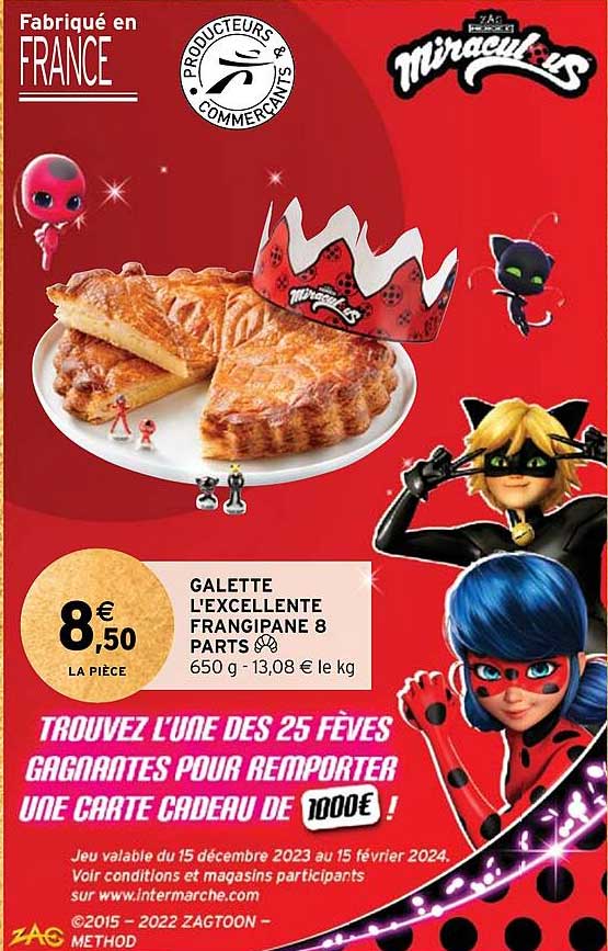 galette l'excellente frangipane 8 parts