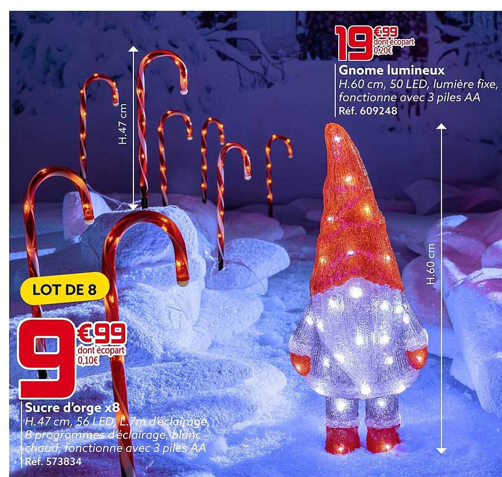 Gnome Lumineux, Sucre D'orge X 8