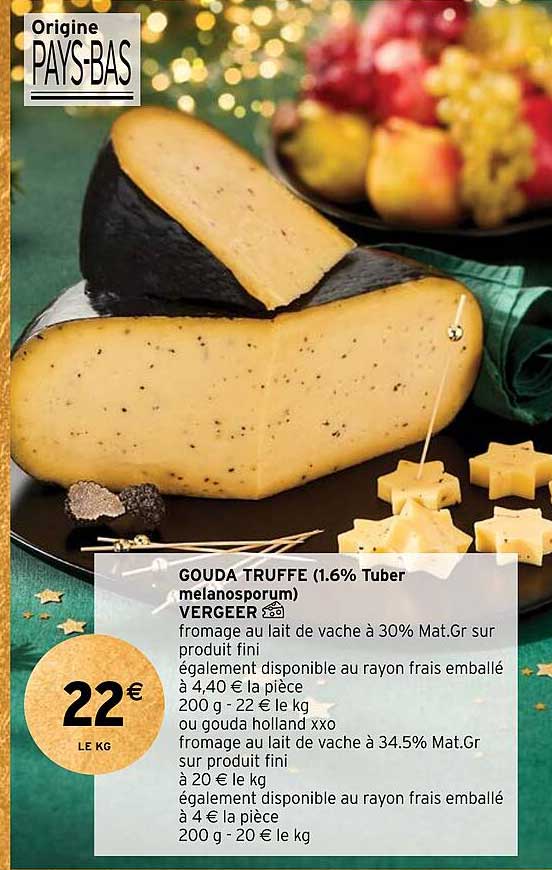 gouda truffe (1.6% tuber melanosporum) vergeer