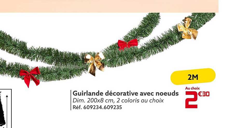 guirlande décorative avec nœuds