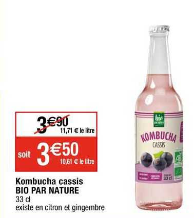 kombucha cassis bio par nature