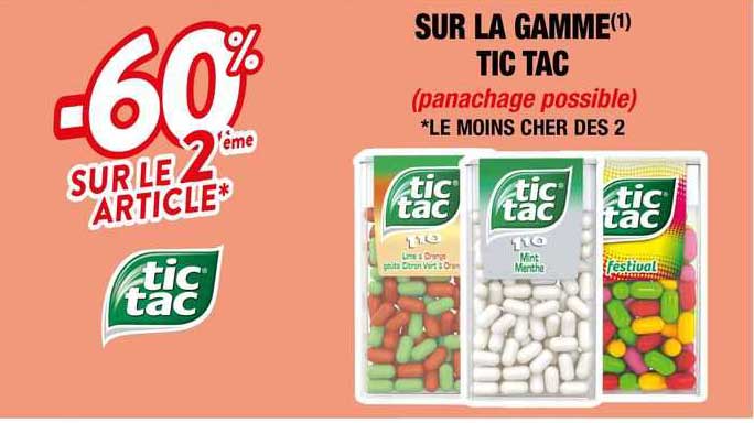la gamme tic tac