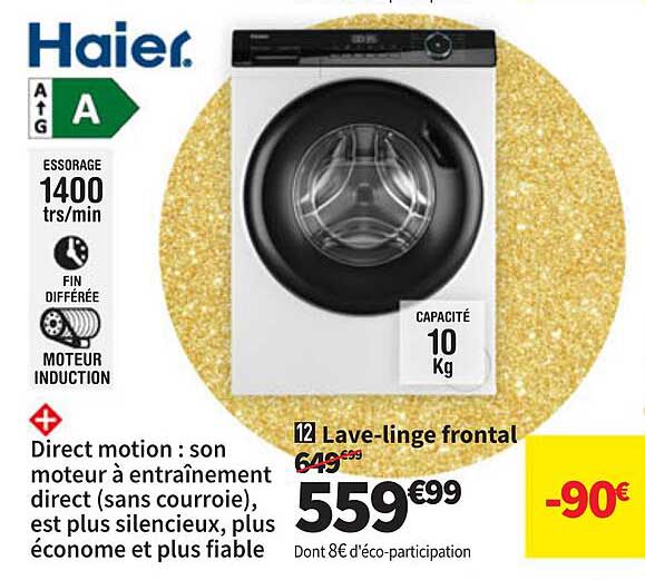 lave-linge frontal haier