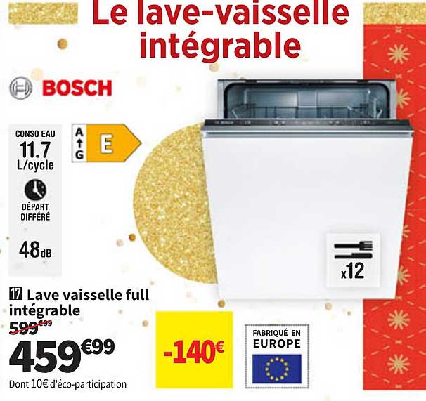lave vaisselle full intégrable bosch
