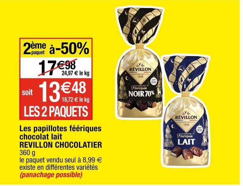 les papillotes féériques chocolat lait révillon chocolatier