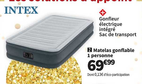 matelas gonflable 1 personne intex
