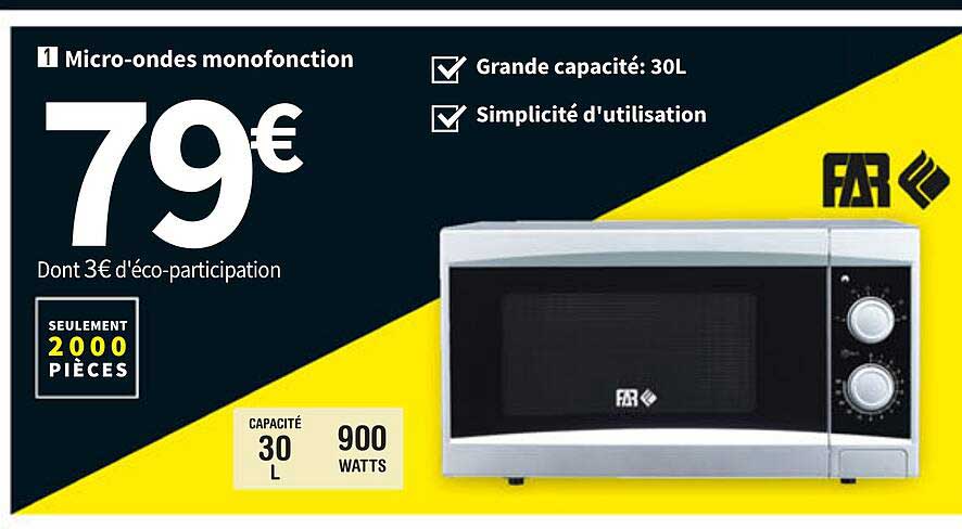 micro-ondes monofonction far