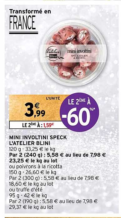 mini involtini speck l'atelier blini