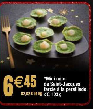 mini noix de saint-jacques farcie à la persillade