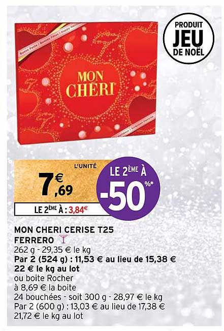 mon chéri cerise t25 ferrero