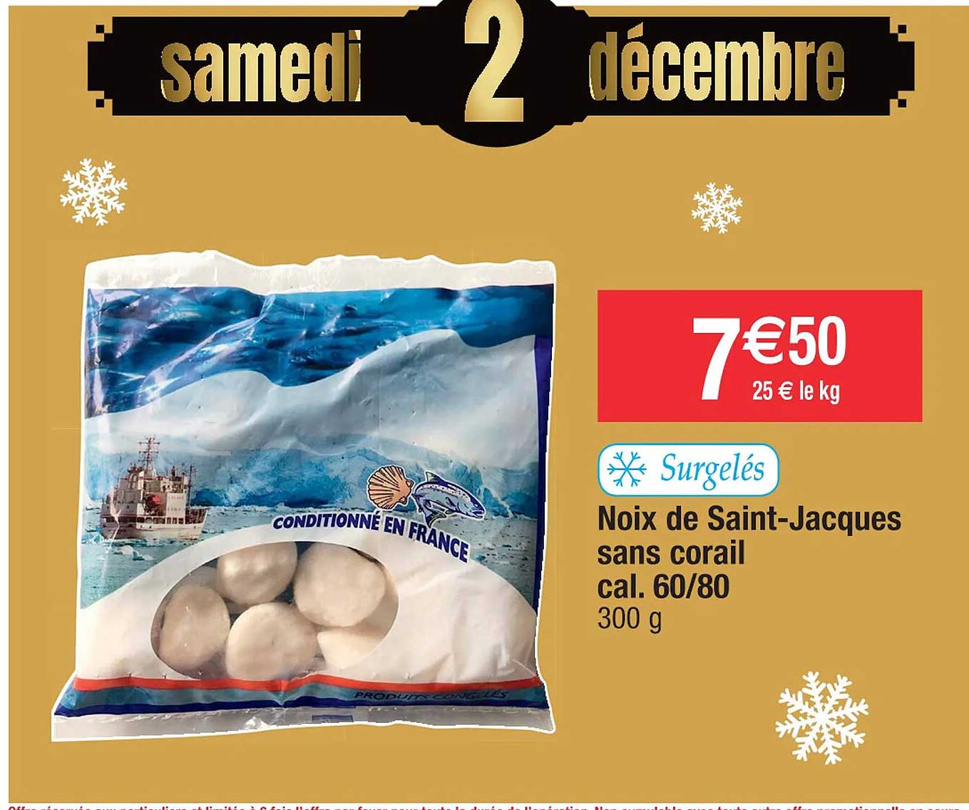 noix de saint-jacques sans corail cal. 60/80