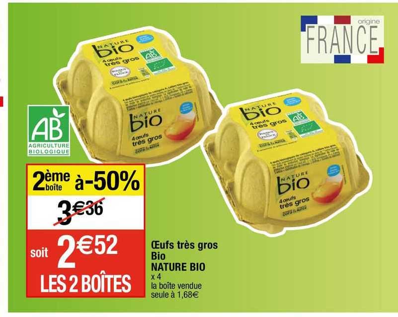 œufs très gros bio nature bio
