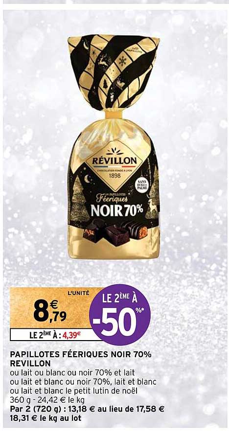 papillotes féériques noir 70% révillon