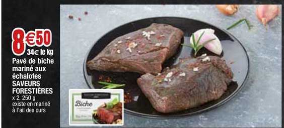 Pavé De Biche Mariné Aux échalotes Saveurs Forestières